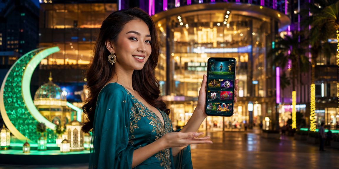 Pemain di Kuala Lumpur menggunakan aplikasi kasino 170 semasa Hari Raya dengan mudah melalui telefon pintar