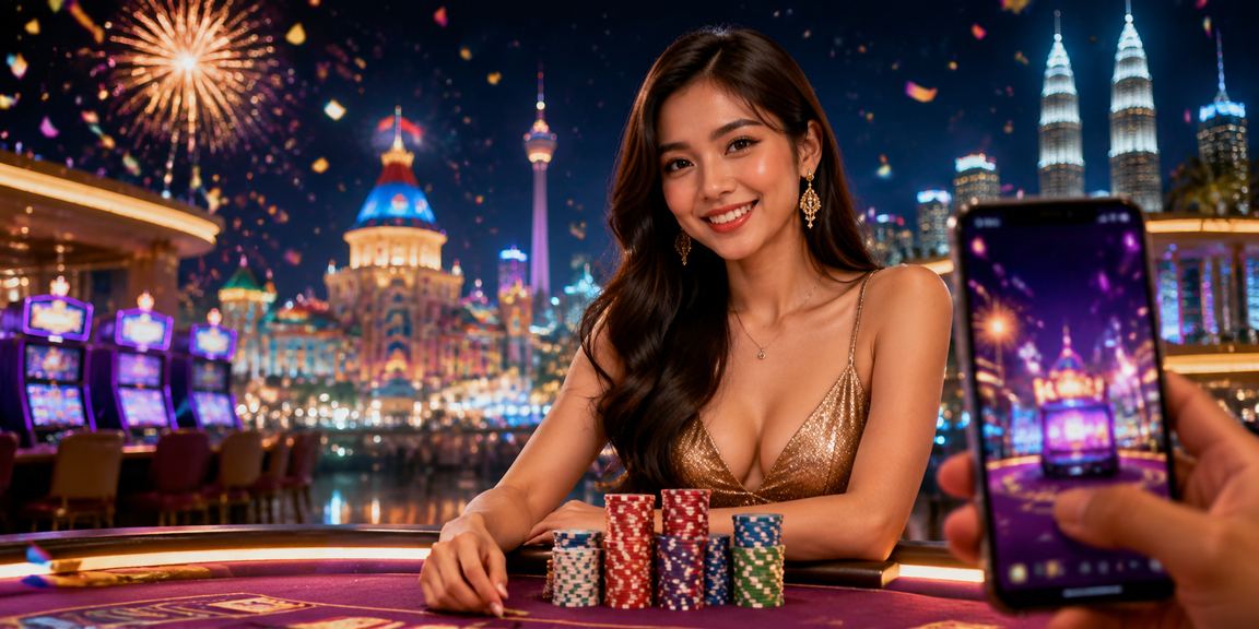 Pemain Malaysia menggunakan telefon pintar untuk bermain kasino dan poker secara mudah alih